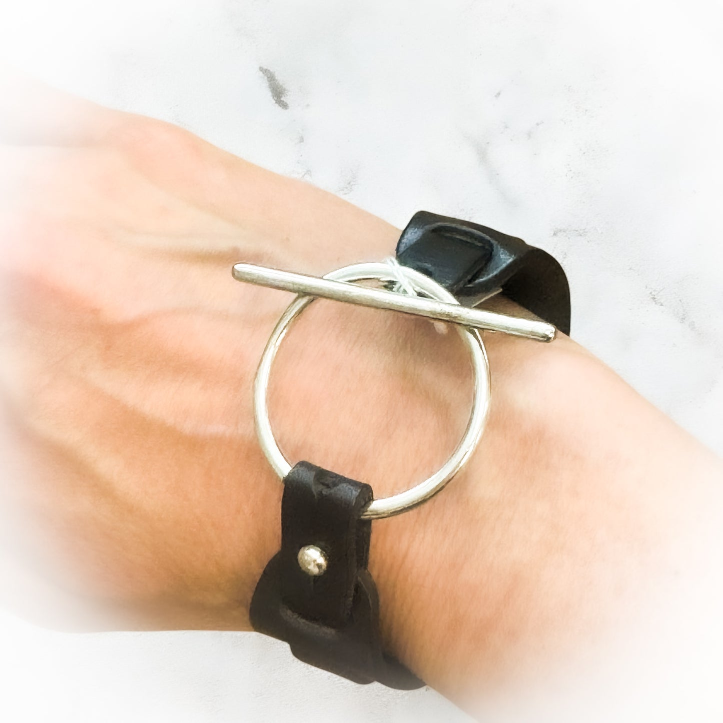 BRACELET CUIR TOSCA NOIR