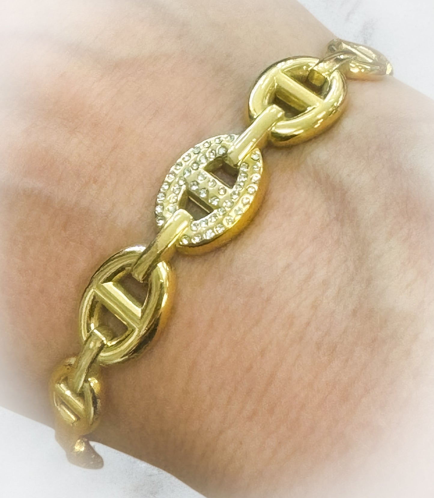 BRACELET ACIER GOLD AYA