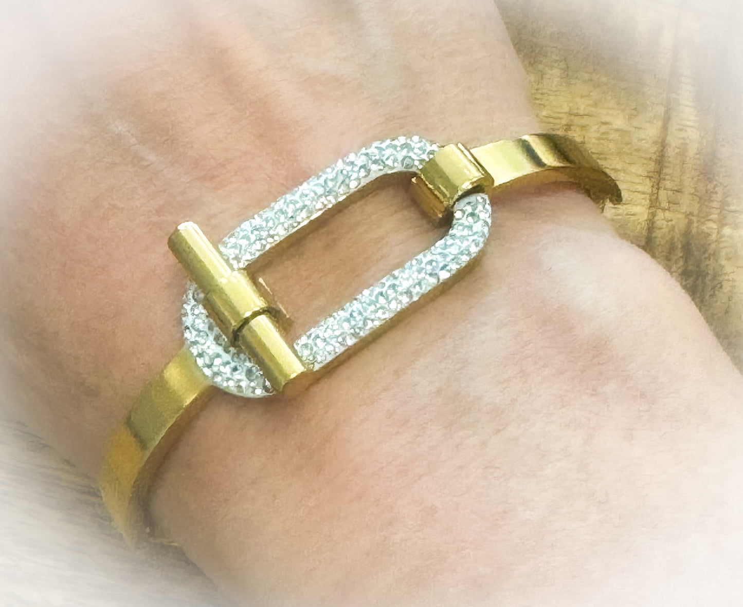 BRACELET ACIER GOLD PALMA