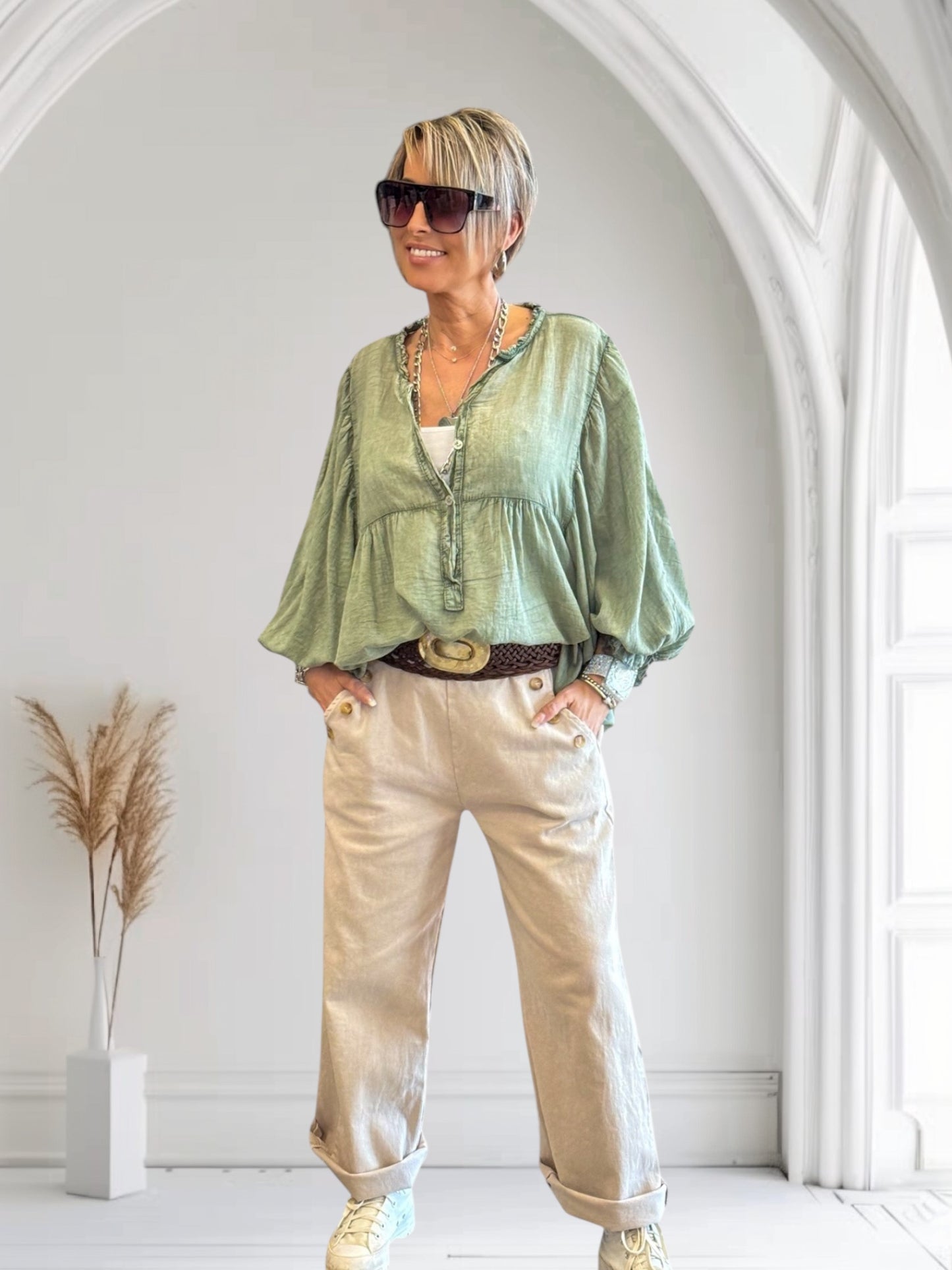 BLOUSE JANIS KAKI