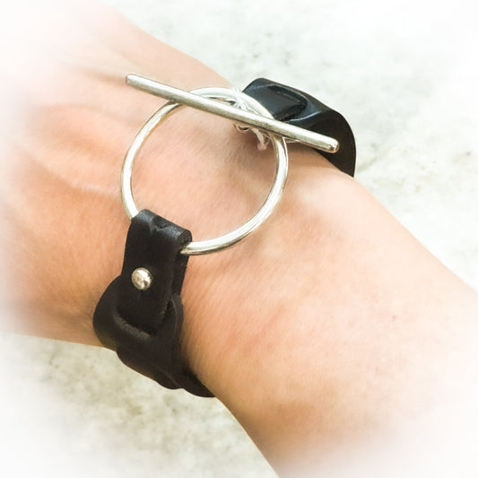 BRACELET CUIR TOSCA NOIR