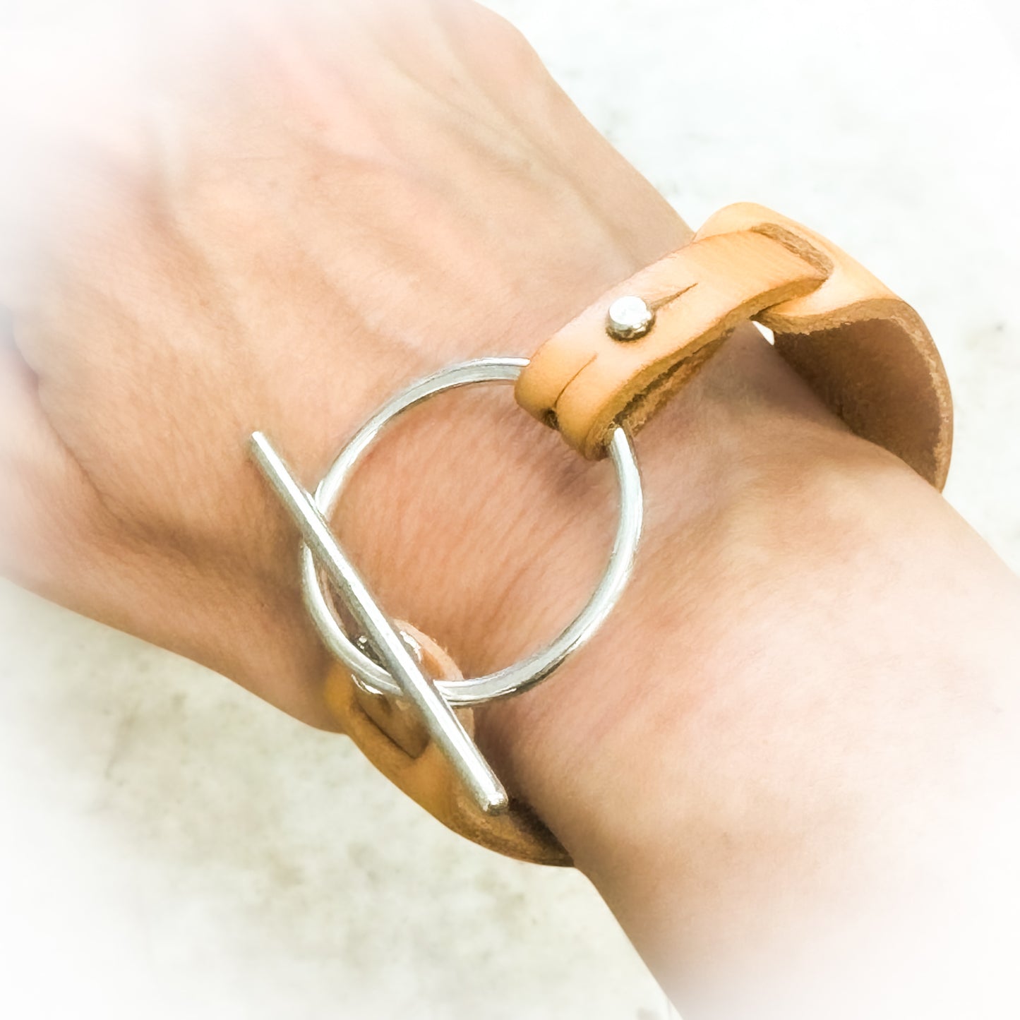 BRACELET CUIR TOSCA CAMEL
