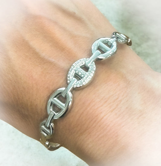 BRACELET ACIER SILVER AYA