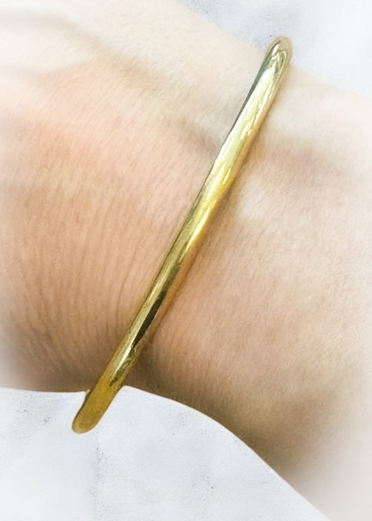 BRACELET JONC ACIER GOLD